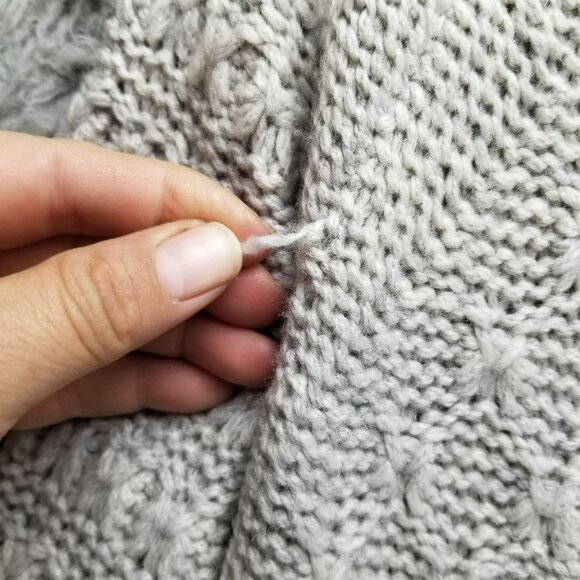 Anthropologie Dress Womens Small Gray Merino Wool Sparrow Cowl Neck Knit *Read* - Picture 8 of 9